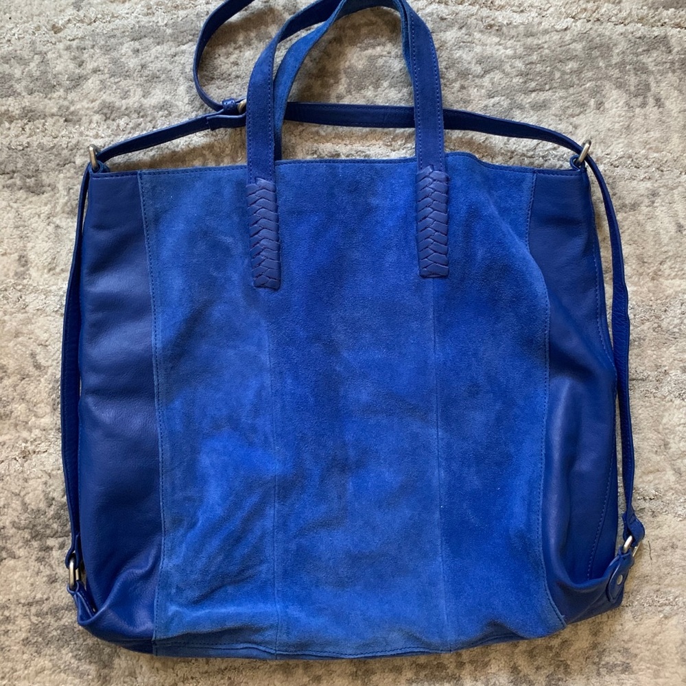 Zara suede tote bag.